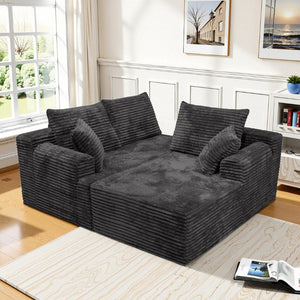 English Elm Modern Chenille Sectional Sofa with Chaise Modular L Shape for Living Rooms W3653P443553