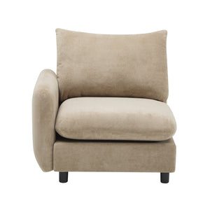 English Elm Christopher Knight Home® - 69 Modular 2-Seat Sectional Sofa Corner Chair with Solid Eucalyptus Frame, Reinforced Springs, Easy Assemble Camel N773IS00001N