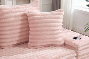 English Elm Oversized Corduroy Cloud Couch Convertible Sleeper Sofa with Memory Foam Seating Pink W395S00121