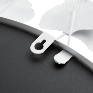 English Elm 30.5"Eden Gingko Leaf Round Wall Mirror with Decorative Iron Frame and Center Mirror Accent White 32.28 L x 32.09 W x 2.56 H B035P366554