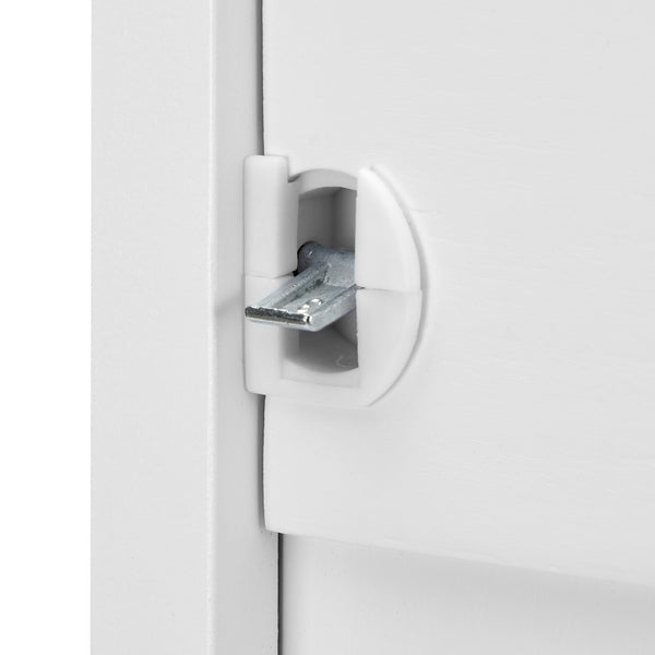 English Elm Modern Classic Hall Tree with Solid Poplar Feet, Double Hooks, Shoe Bench & Antique Hardware Organizer White W2275P210038