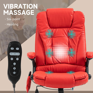 English Elm Homcom Ergonomic High Back Massage Chair With Vibration, Heat & Recline - Perfect For Home Office Use! W2225P217506