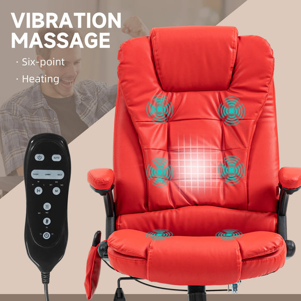 English Elm Homcom Ergonomic High Back Massage Chair With Vibration, Heat & Recline - Perfect For Home Office Use! W2225P217506
