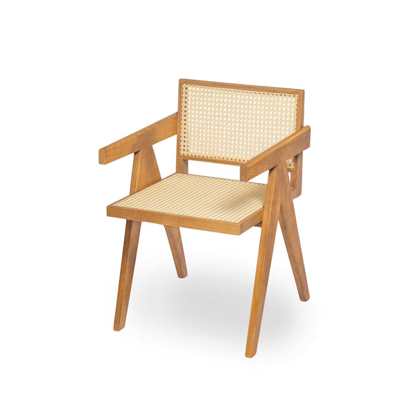 English Elm Christopher Knight Home® - Chandigarh Arm Dining Chair Set Of 2 - Elegant Natural Rattan With Sturdy Rubberwood Frame N768P241395N