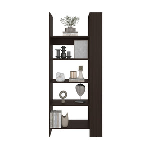 English Elm Hatley Five Shelf Open Bookcase Cognac Manufactured Wood for Living Room Display B092P390624