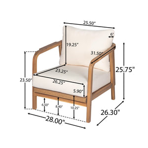 English Elm Christopher Knight Home® - [Set Of 2] 28" Comfortable Outdoor Lounge Chairs With Woven Backrest And Plush Cushions For Relaxation N767P255015T_2