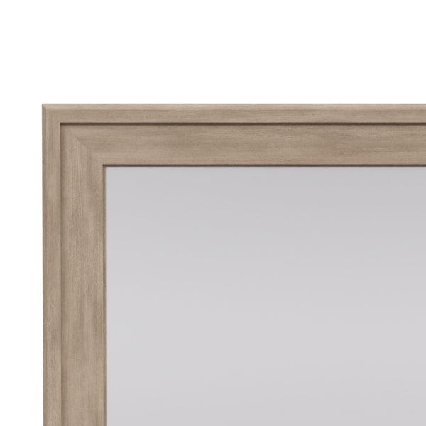 English Elm Sand Rectangle Wood Mirror with Beveled Glass and Rubberwood Frame, Dresser-Mount, Warm Finish Sand 49 L x 42.25 W x 4 H B2699P266475