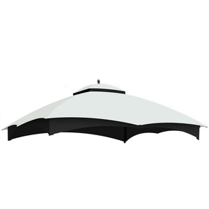 English Elm Replacement Canopy Top for 10x12 Gazebo with UV-Protective, Water-Repellent Polyester Fabric and Ventilation White W419P208848