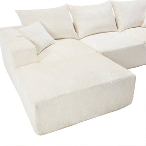 English Elm United L-Shaped Chenille Sofa - Plush Comfort, Spacious Design, No Assembly Required For Cozy Living W1568S00125-GIGA