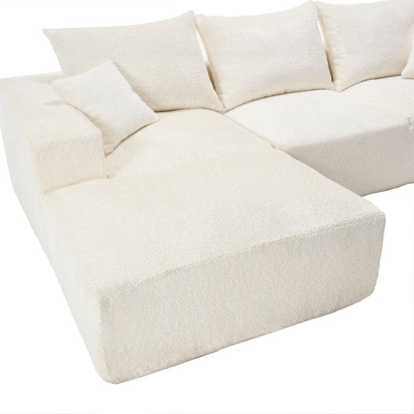 English Elm United L-Shaped Chenille Sofa - Plush Comfort, Spacious Design, No Assembly Required For Cozy Living W1568S00125-GIGA