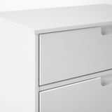 3-Drawer Groove Handle Solid Wood Dresser White BR3DSLDRWH-T Walker Edison