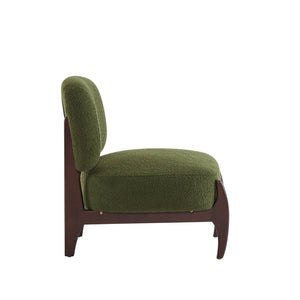 English Elm Christopher Knight Home® - [Set of 2] Boucle Lounge Chair with Rolled Backrest, Solid Wood Frame, Plush Durable Upholstery for Modern Spaces Green N767P256376G_2