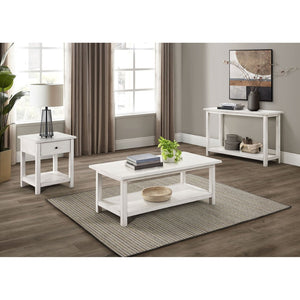 English Elm Castleton Farmhouse Pine End Table with Open Shelf and Drawer for Living Spaces B062P451649