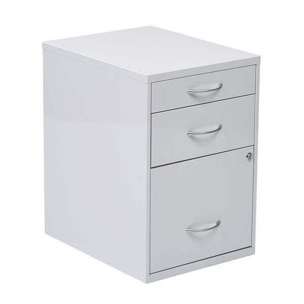 OSP Home Furnishings 22" Pencil, Box, File Cabinet White
