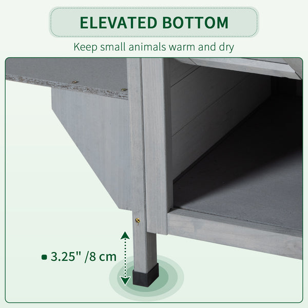 English Elm PawHut Wooden 2-Level Small Animal Habitat for Hamsters Mice Gerbils Guinea Pigs with Ramp and Ventilated Top White W2225P200691