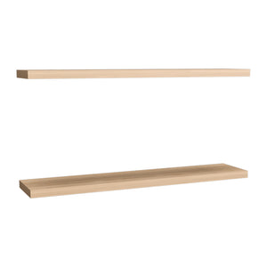 English Elm Floating Shelf Lyle Set of Two Light Pine Beige Engineered Wood 47.2x10.2x3.5in Space-Saving Display Shelf B092P245921