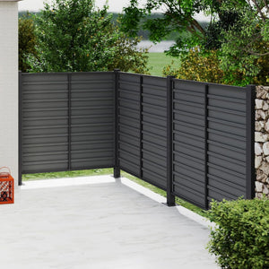 English Elm Outdoor Metal Privacy Screen Set Three Panel Lattice Fence for Patio Garden Yard W1859P399512