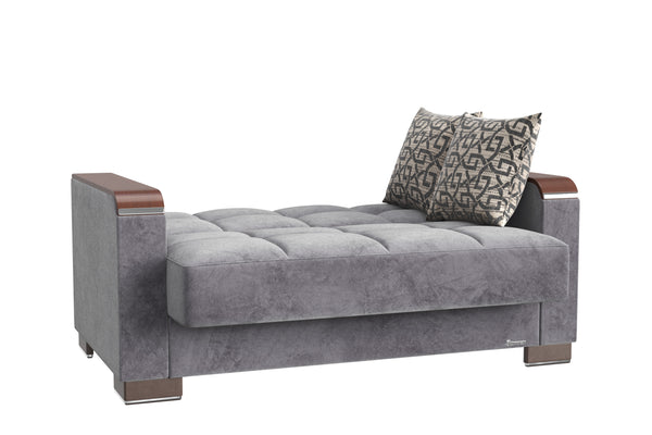 English Elm PrimeNest ZenAero X Upholstered Convertible Loveseat with Storage, Microfiber Comfort, Space-Saving Design Gray B030P281765