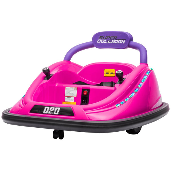 English Elm Aosom 12v Kids Bumper Car Ride on Toy with Dual Joysticks and Parental Remote W2225P249894