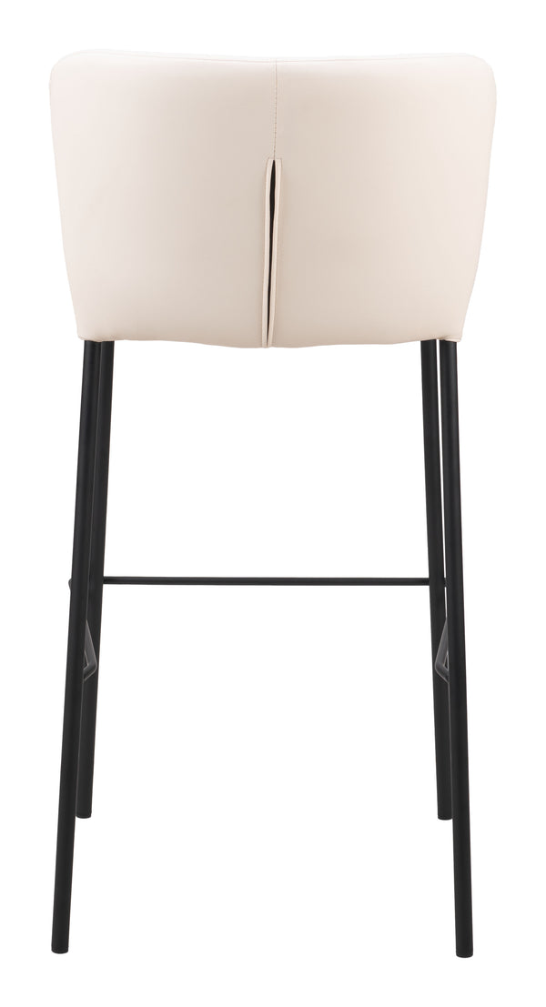 Linz Barstool - Set of 2 Cream 109782 Zuo Modern
