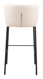 Linz Barstool - Set of 2 Cream 109782 Zuo Modern