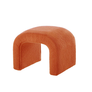 English Elm Set U-Shaped Modern Teddy Ottoman Bench Set of 3 — Versatile Entryway, Bedroom & Living Room Seating Orange W2186P282497