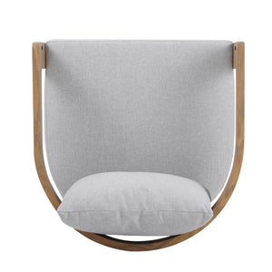 English Elm Christopher Knight Home® - Elko Teak-Finish Aluminum Dining Chairs Set of 2 with Light Gray Cushions, Weather-Resistant Comfort N775P210128T