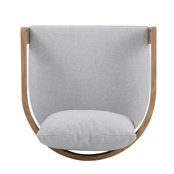 English Elm Christopher Knight Home® - Elko Teak-Finish Aluminum Dining Chairs Set of 2 with Light Gray Cushions, Weather-Resistant Comfort N775P210128T