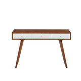 Madison Park Rigby Transitional 3 Drawer Writing Desk MP122-0900 White/Pecan