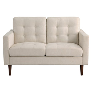 OSP Home Furnishings Grayburn Mid-Century Loveseat Cream