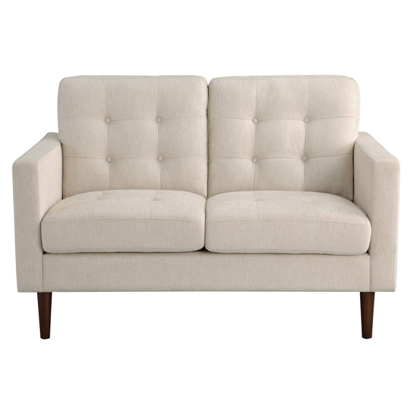OSP Home Furnishings Grayburn Mid-Century Loveseat Cream