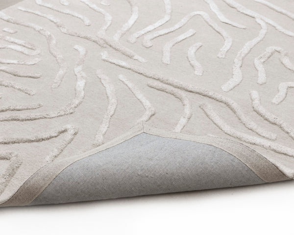 Sunpan KENYA Hand-Tufted Wool-Blend Rug - Unique Beige Design, 8' x 10' - Perfect for Any Home Decor Style 108293