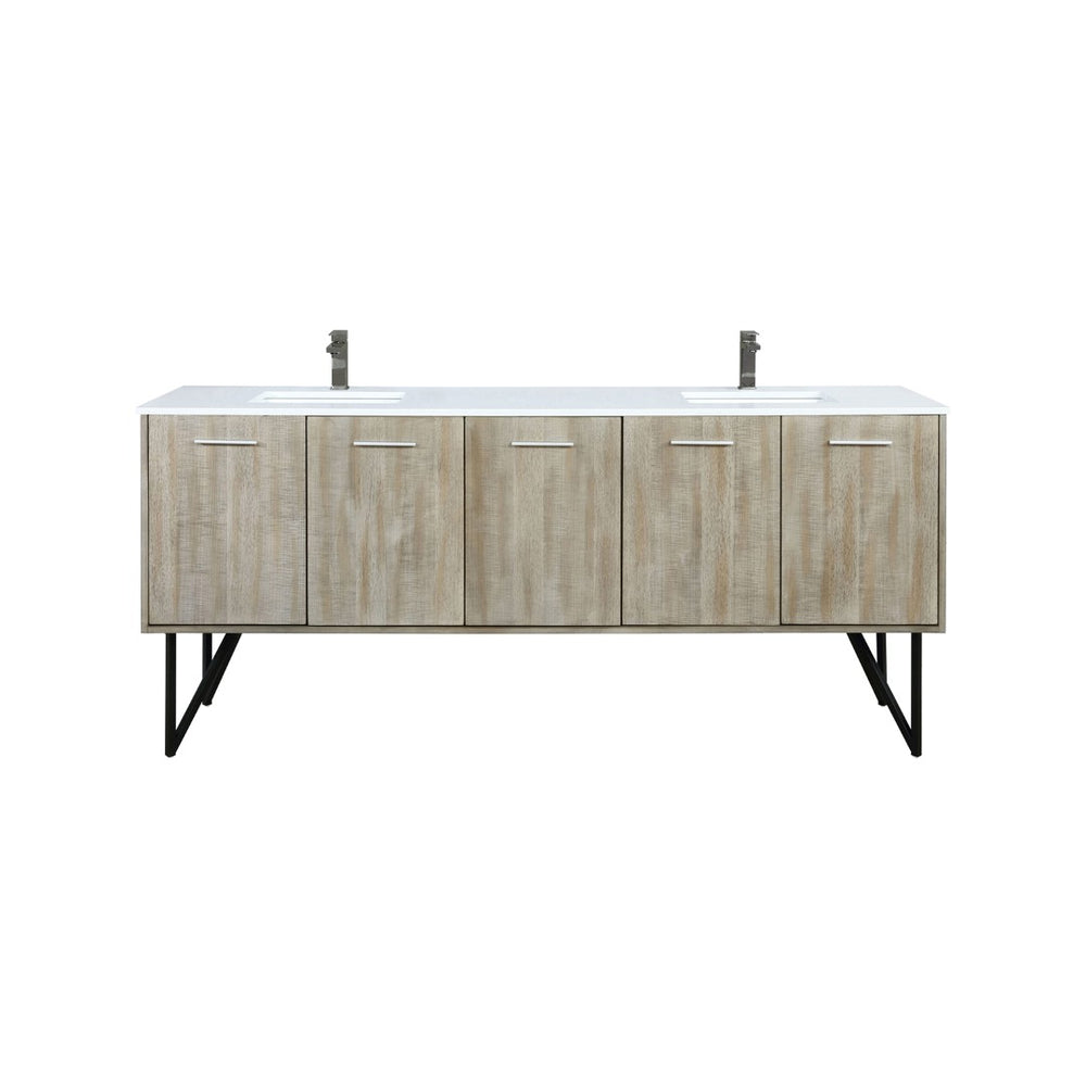 English Elm Rustic Acacia Double Bath Vanity 80" W X 20" D, Durable Cultured Marble Top & Gun Metal Faucet Set B2731P259721-GIGA