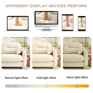English Elm Loveseat Modular Cloud Sectional Sofa with Tufted Chenille Backrest, Ergonomic High-Density Comfort, Durable Wood Base Beige W714S01364