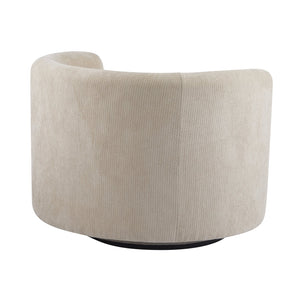 English Elm Christopher Knight Home® - Swivel Contemporary Accent Armchair with Lumbar Pillow, 360° Rotation, Metal Base Durability khaki 37.75 L x 33.75 W x 26.5 H N776P368491K