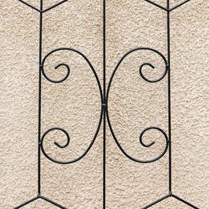 English Elm 4 Pack Powder-coated Metal Garden Trellis Panels Rustproof Climbing Plant Support Outdoor W1586P268018