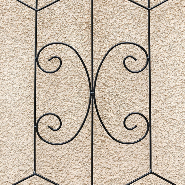 English Elm 4 Pack Powder-coated Metal Garden Trellis Panels Rustproof Climbing Plant Support Outdoor W1586P268018
