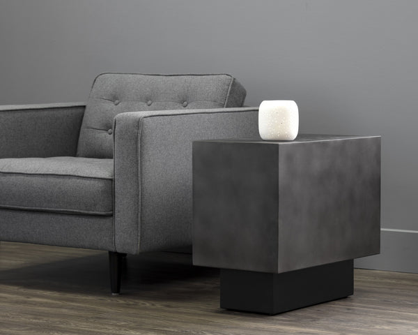 Sunpan Blakely Side Table - Contemporary Rectangular End Table with Bold Design and Artisan Craftsmanship Gunmetal