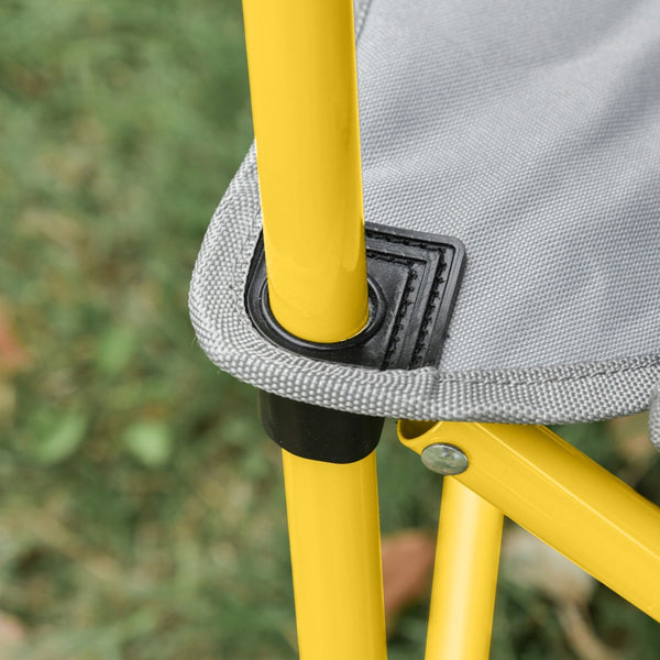 English Elm Outsunny Oversized Loveseat Camping Chair For Two, Portable Folding Chair With Cup Holders & Storage W2225P217041-GIGA