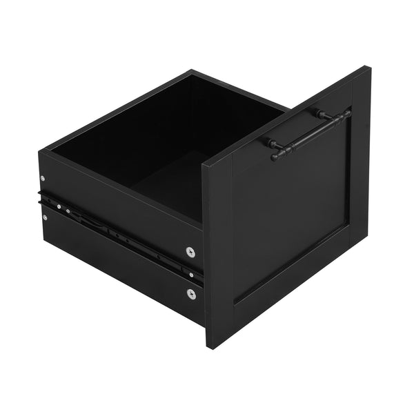 English Elm On-Trend Elegant 3-In-1 Hall Tree Set Of 2 - Stylish Entryway Coat Rack With Bench & Storage Drawers N721P249242B