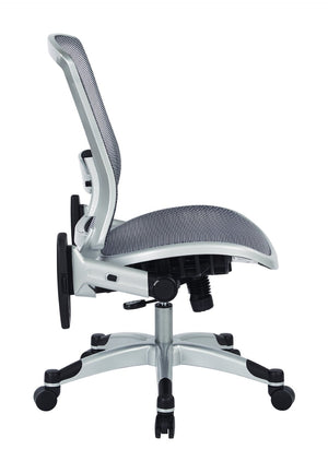 OSP Home Furnishings Exec Ergonomic Mesh Office Chair with Lumbar Support Flip Arms and Synchro Tilt Base 317-66C61F6