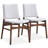 English Elm Ashcroft Furniture - Gusto Fabric Dining Chair In Light Gray (Set Of 2)