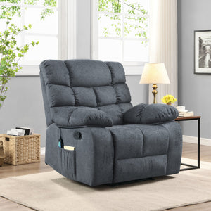 English Elm Christopher Knight Home® - MASSAGE Recliner Charcoal Fabric with 5 Modes, 2 Intensities, Tufted Contemporary Design & Remote 70412.00CHAR