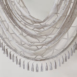 Madison Park Irina Transitional Diamond Sheer Embroidered Waterfall Valance MP41-4941 Grey