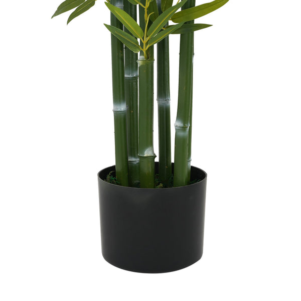 English Elm Christopher Knight Home® - 72" Artificial Bamboo Set of 2 in Black Plastic Pots — Lifelike Polyester PE Leaves, Pre-Potted, No Assembly, Easy Care, Ideal Home & Office Décor (71" x 10.5") N772P286759G