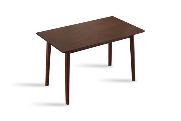 English Elm 47-inch Walnut Solid Wood Dining Table for Small Spaces Seats 4 Rustic Modern Kitchen Table, Easy Assemble W2720P204047