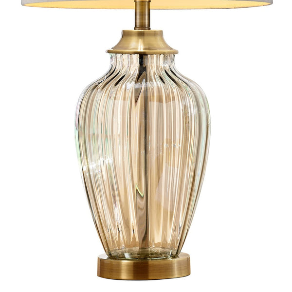 English Elm 28.5" Tall Polyresin Table Lamp Mystic Owl Design with White Fabric Shade, 3-Way Rotary Switch, UL Listed Champagne B072116245