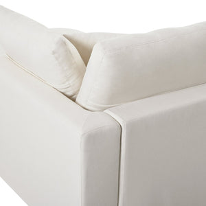 English Elm U_style Six Seat Chenille U Shaped Sectional Modular Sofa with Movable Ottomans Beige WY000474AAA