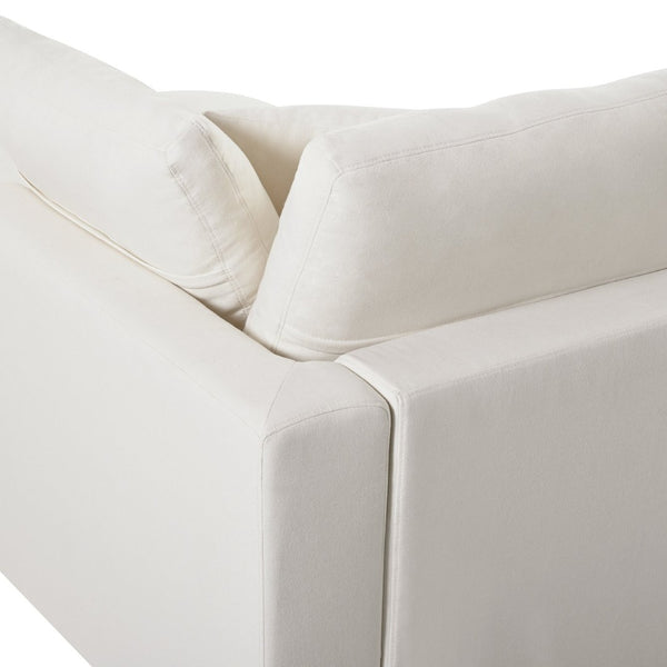 English Elm U_style Six Seat Chenille U Shaped Sectional Modular Sofa with Movable Ottomans Beige WY000474AAA