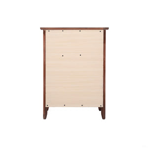 English Elm Transitional Cherry Nightstand with Large Drawer, 25"H x 19"W x 15"D, Durable Particle Board, Rich Finish B078112164